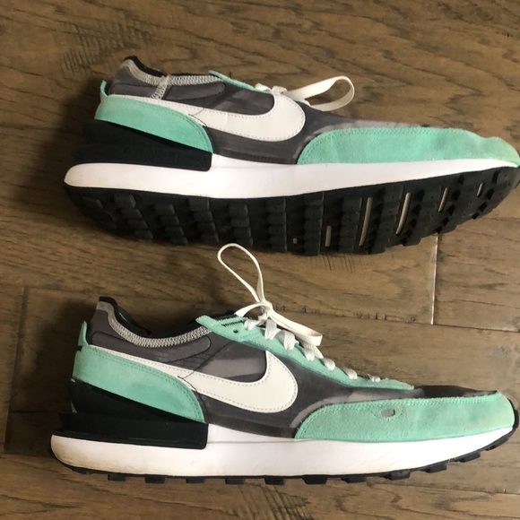 Nike mint green gray suede nylon sneakers men’s Sz 13 - Picture 7 of 12
